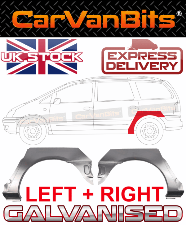 For Vw Sharan Seat Alhambra Ford Galaxy 00 10 Rear Wheel Arch Repair Panel Pair 375179404955