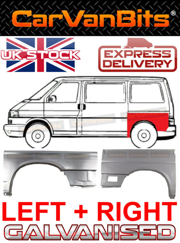 For Vw Transporter T4 Swb 90 03 Rear Quarter Wheel Arch Repair Panel Fender Pair 374882444635