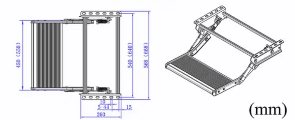 Aluminum Universal Pull Out Drop Down Folding Step Van Campervan Motorhome 375132681256 8