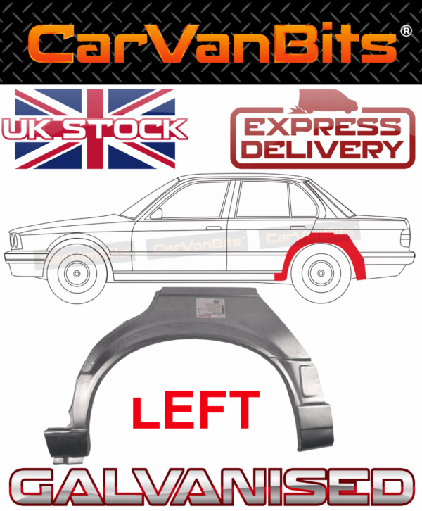 For Bmw 3 E30 4 Door 87 94 Rear Wheel Arch Repair Body Rust Wing Panel Left 375139680706