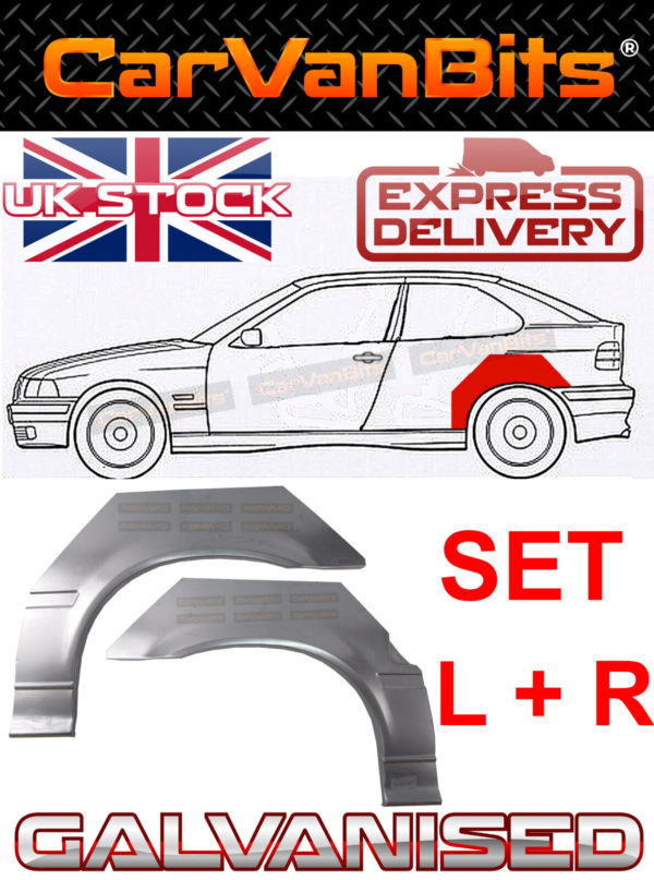 For Bmw 3 E36 3d Compact 90 00 Rear Wheel Arch Fender Repair Body Rust Panel Pai 374259915936