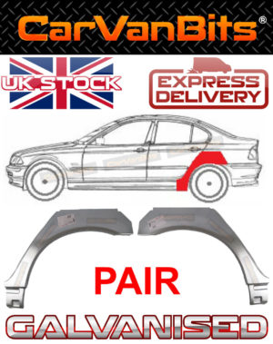 For Bmw 3 E46 98 05 Saloon Estate Rear Wheel Arch Wing Fender Repair Panel Pair 373685828346