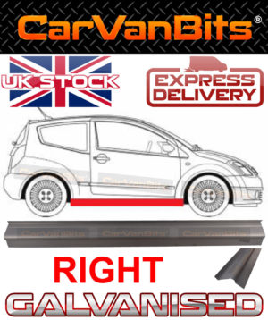 For Citroen C2 03 09 Sill Repair Body Rust Outer Panel Galvanised Right 373982287396