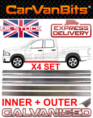 For Dodge Ram 02 08 Sill Repair Body Rust Inner Outer Rocker Panel 200cm 4 Set 374908778016