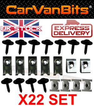 For Fiat Doblo 2010 Undertray Under Engine Cover Clip Kit Fixing Clips Set 375684090986