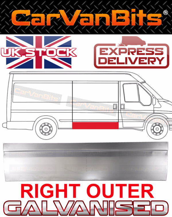 For Ford Transit 00 13 Mwb Lwb Xlwb Side Sliding Door Outer Repair Sill Panel Os 375277106306