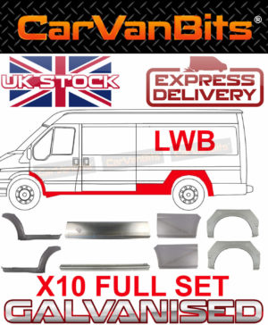 For Ford Transit Lwb 00 14 Mk6 Mk7 Rear Wheel Arch Side Door Repair Panel Set 374576781656