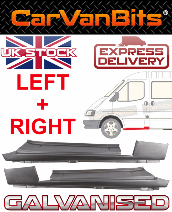 For Ford Transit Mk4 Mk5 Swb Lwb 91 00 Front Door Doorstep Repair Panel Sill X2 375162168516