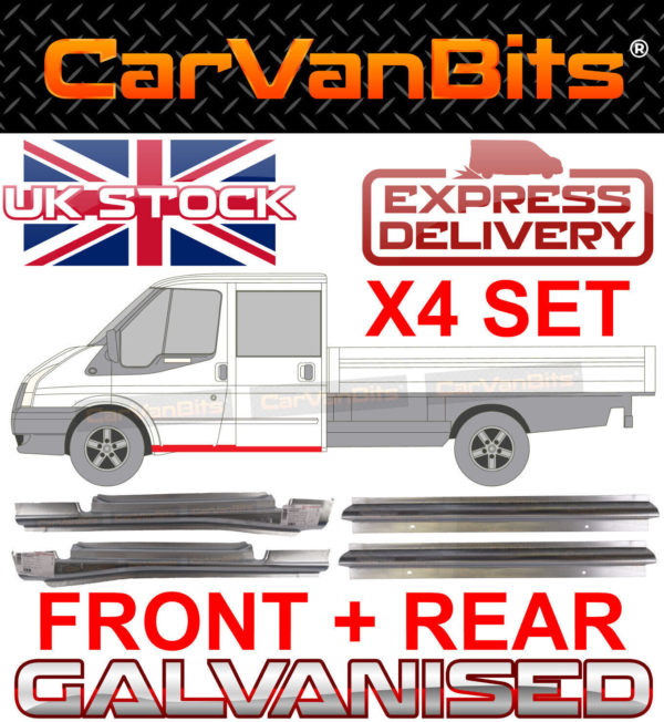 For Ford Transit Mk6 Mk7 00 14 Crew Double Cab Door Body Sill Repair Panel 4 Set 374433503666