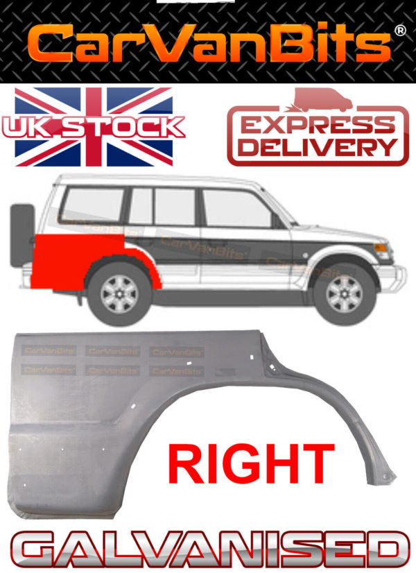 For Mitsubishi Pajero Montero V20 40 91 99 5d Rear Wheel Arch Sill Repair Panel 374179473576