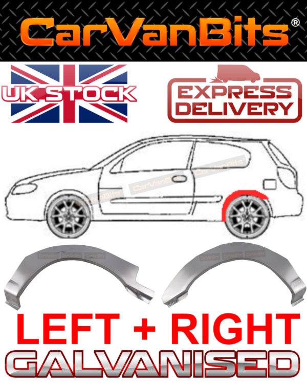 For Nissan Almera N15 95 00 3 Door Rear Wheel Arch Repair Body Rust Panel Pair 374212426086