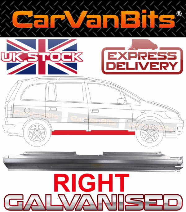 For Vauxhall Zafira A 99 05 Full Sill Repair Body Rust Outer Panel Right 375210910446