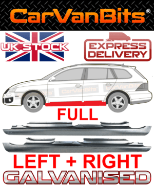 For Vw Golf 5 V 6 Vi Mk5 Mk6 Variant Jetta 03 16 Full Outer Sill Repair Panel X2 375747856136