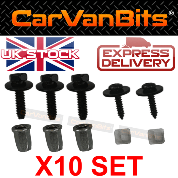 For Fiat Punto 1999 2010 Undertray Under Engine Cover Clip Kit Fixing Clips Set 375527323287