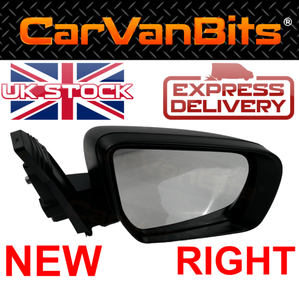 For Ford Ranger Px 11 22 Complete Door Mirror Black Housing Chrome Glass Right 375573313197