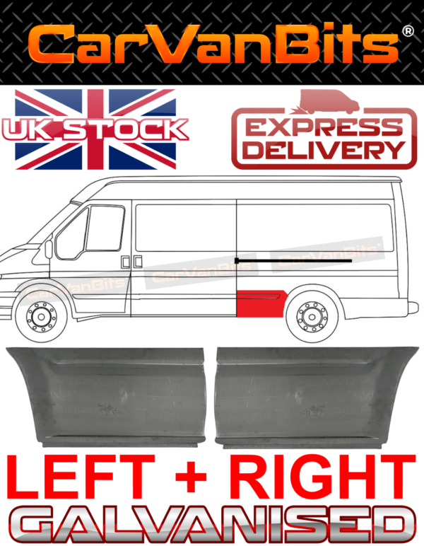 For Ford Transit Mk6 Mk7 00 14 Rear Wheel Arch Side Body Repair Panel Sill Pair 375643951957