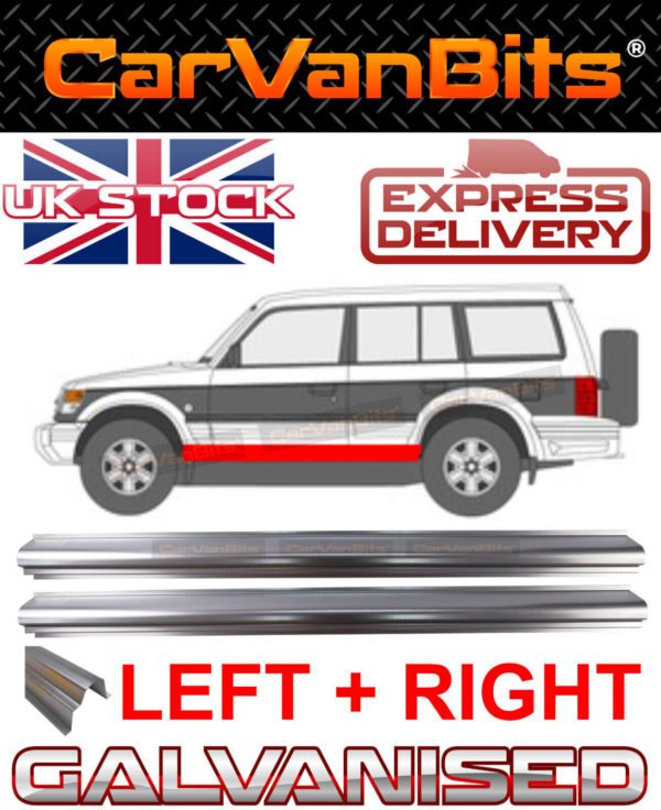 For Mitsubishi Pajero Shogun 91 01 5 Door Sill Repair Body Rust Outer Panel Pair 374184624217