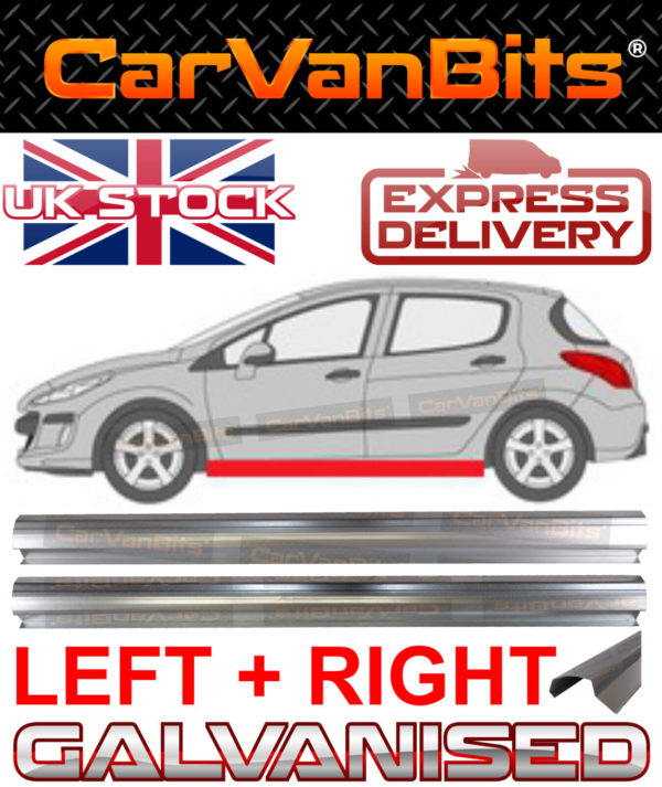 For Peugeot 308 35 Door 07 13 Sill Repair Body Rust Outer Lower Panel Pair 374373755927