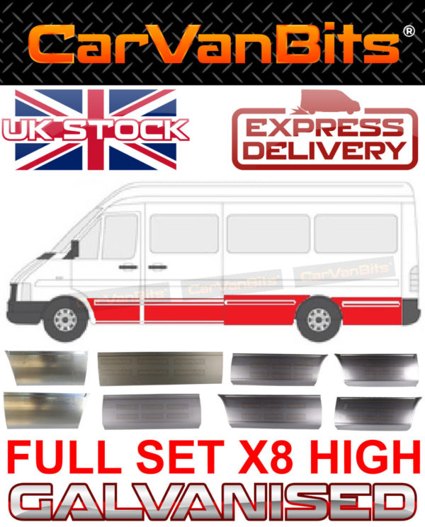 For Sprinter Or Vw Lt 95 06 Lwb High Door Body Repair Sill Outer Panel Set Of 8 374151255437