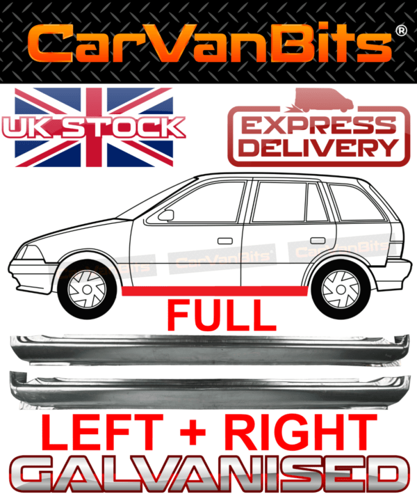 For Suzuki Swift 88 05 45 Door Full Sill Repair Body Rust Rocker Panel Pair 375530014847