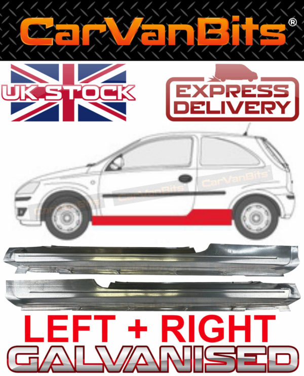 For Vauxhall Combo Corsa C 00 10 3d Full Sill Repair Body Rust Outer Panel Pair 374631600657