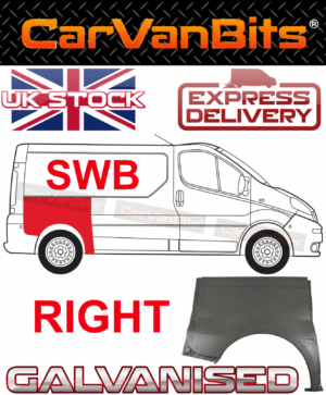 For Vauxhall Vivaro Trafic Primastar Swb 01 14 Rear Wheel Arch Wing Repair Panel 375342146457