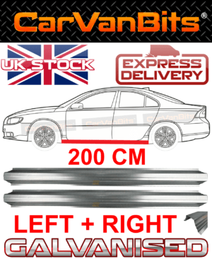 For Volvo S80 06 16 V70 07 16 Sill Repair Body Rust Outer Rocker Panel Pair 375545541267