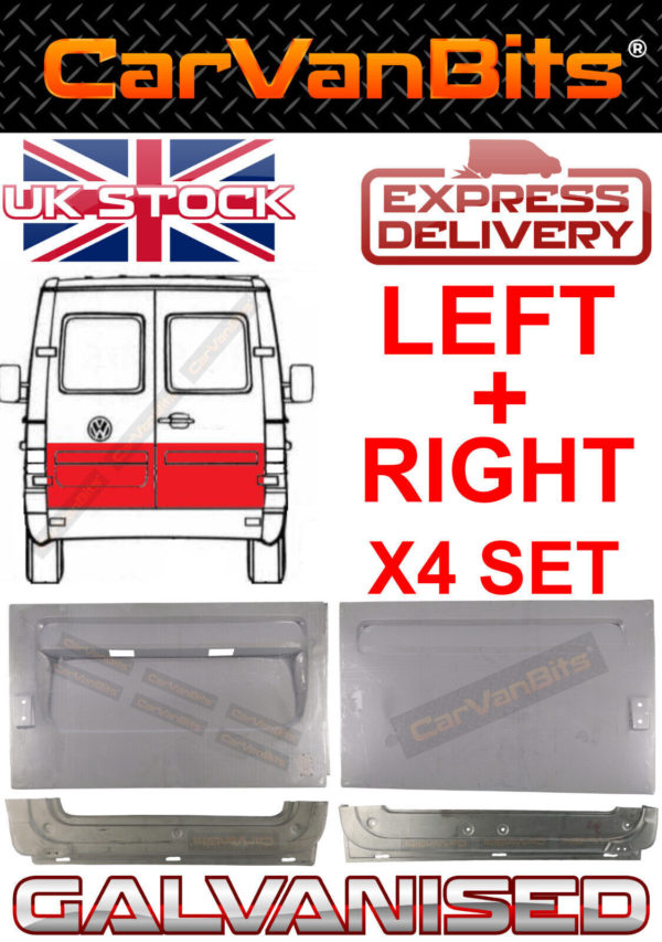 For Vw Lt Mercedes Sprinter 96 06 Rear Door Repair Rust Body Panel Sill X4 Pcs 373101105147