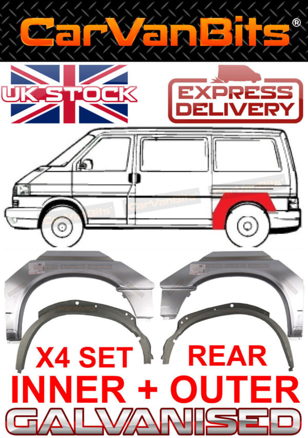 For Vw Transporter T4 90 03 Inner And Outer Rear Wheel Arch Repair Body Panel X4 374015078657