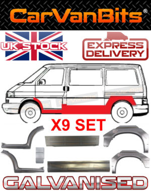 For Vw Transporter T4 Swb Mwb 90 03 Repair Body Panel Doorstep Sill Wing Set X9 374015041627