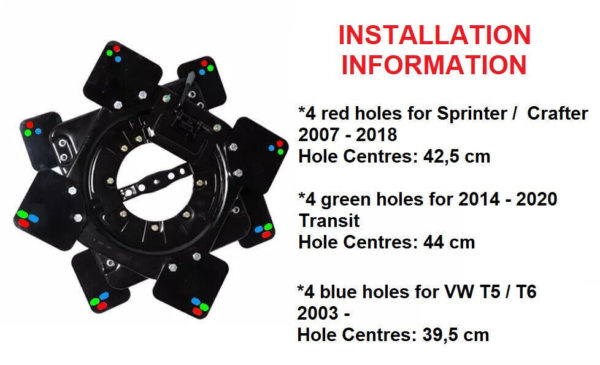 Ford Transit 14 20 Van Motorhome Seat Swivel Base Turntable Rotatable Adaptor 374324836767 2