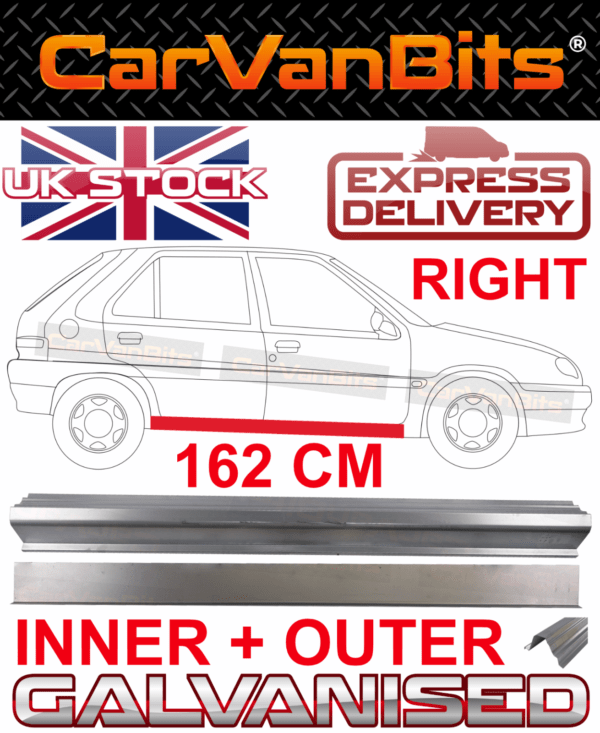 For Citroen Saxo 5 Door 96 04 Sill Repair Body Rust Inner Outer Panel Right 375271341948