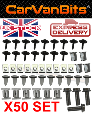 For Fiat Ducato 2014 Undertray Under Engine Cover Clip Kit Fixing Clips Set 375526707638