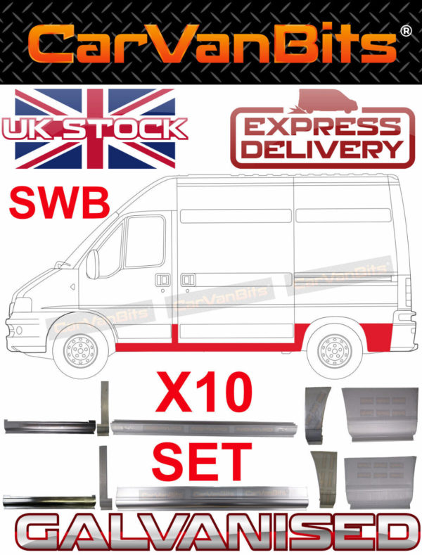 For Fiat Ducato Boxer Relay Jumper Swb 94 06 Repair Panel Sill Arch Door Set X10 374430755668