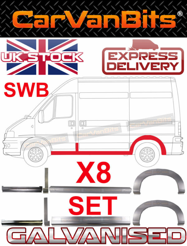 For Fiat Ducato Boxer Relay Jumper Swb 94 06 Repair Panel Sill Arch Door Set X8 374430763688