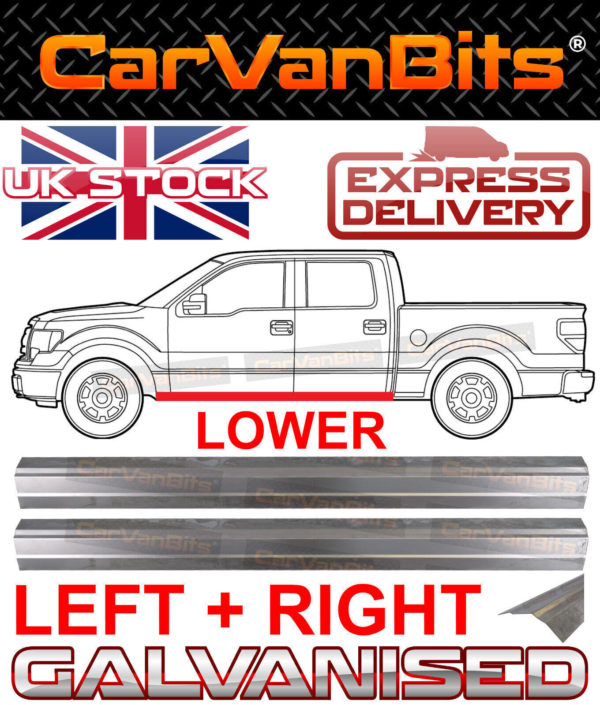 For Ford F150 F 150 08 14 Sill Repair Body Rust Rocker Panel Outer Lower Pair 374909749458