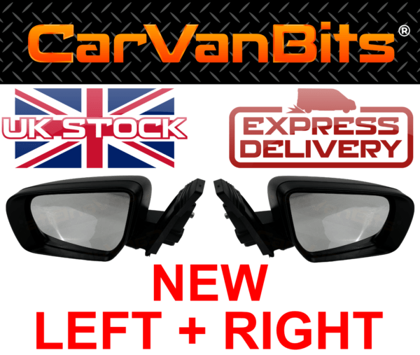 For Ford Ranger Px 11 22 Complete Door Mirror Black Housing Chrome Glass Pair 375573318428