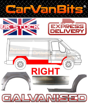 For Ford Transit Swb 00 14 Mk6 Mk7 Rear Wheel Arch Side Door Repair Panel Set Os 374243644188