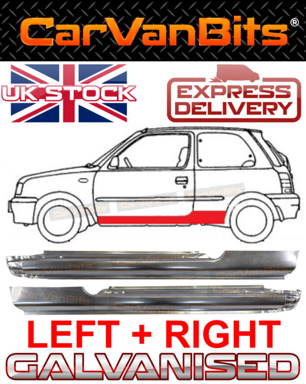 For Nissan Micra K11 3 Door 92 03 Full Sill Repair Body Rust Outer Panel Pair 374374899258