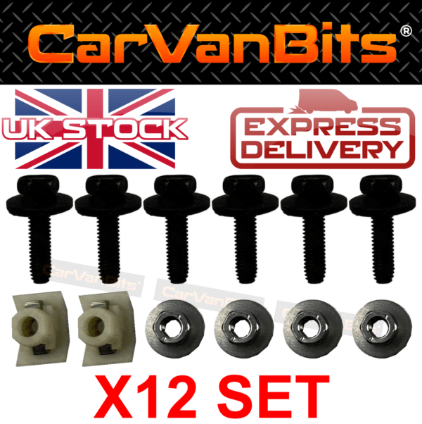 For Renault Master 1998 2010 Undertray Under Engine Cover Kit Clip Fixing Clips 375528235068