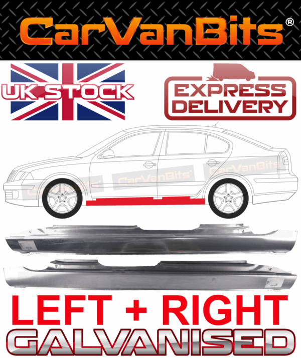 For Skoda Octavia 2 Ii Tour 2 4d5d 04 13 Full Sill Repair Body Rust Panel Pair 375207617198