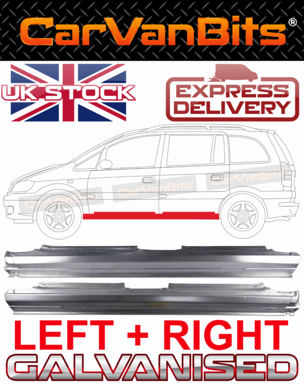 For Vauxhall Zafira A 99 05 Full Sill Repair Body Rust Outer Panel Pair 375210916668