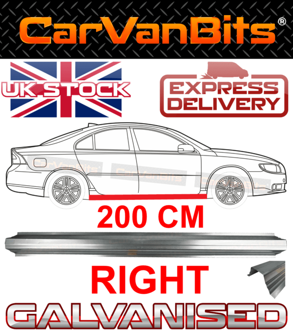 For Volvo S80 06 16 V70 07 16 Sill Repair Body Rust Outer Rocker Panel Right 375545538718