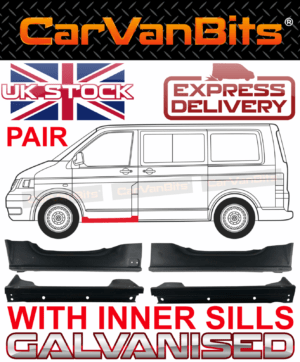 For Vw Transporter T5 03 15 Under Front Door Sill Repair Outer Inner Panel Pair 375298300768