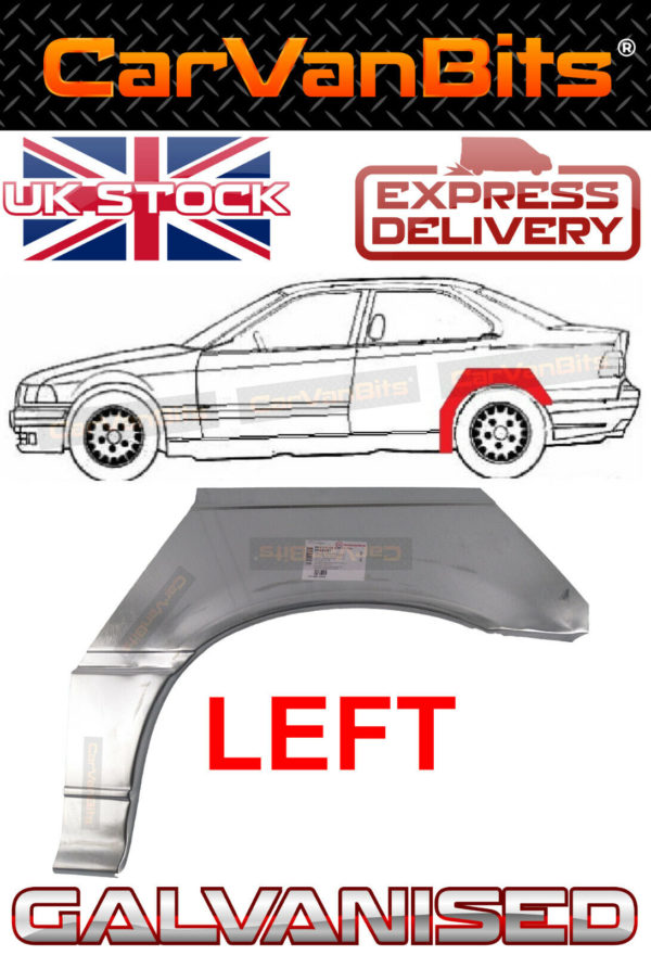 For Bmw E36 3 Coupe Cabrio 90 00 Rear Wheel Arch Fender Repair Body Rust Panel 373952632069