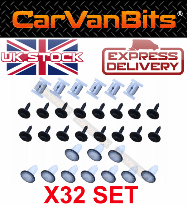 For Fiat Ducato Boxer Relay Jumper 06 Under Engine Cover Clip Set Undertray Kit 375298152879