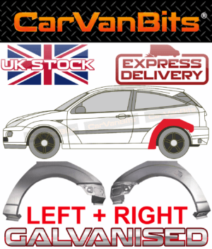 For Ford Focus Mk1 98 07 3 Door Rear Wheel Arch Repair Body Rust Panel Pair 375139804189