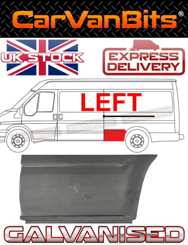 For Ford Transit Mk6 Mk7 00 14 Rear Wheel Arch Side Body Repair Panel Sill Left 375643961779