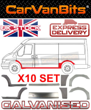 For Ford Transit Mwb 00 14 Mk6 Mk7 Rear Wheel Arch Side Door Repair Panel Set 10 374246672589