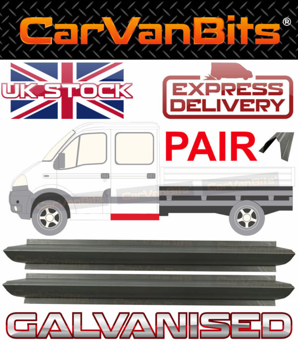 For Master Vauxhall Movano Interstar 98 10 Double Crew Cab Repair Sill Panel X2 374942577289